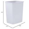 imageSuperio Small 25 Gallon Plastic Trash Can Waste Bin for Under Desk Office Bedroom Bathroom 10 Qt White Smoke1  Smoke