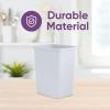 imageSuperio Small 25 Gallon Plastic Trash Can Waste Bin for Under Desk Office Bedroom Bathroom 10 Qt White Smoke1  Smoke