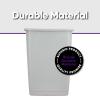 imageSuperio Small 25 Gallon Plastic Trash Can Waste Bin for Under Desk Office Bedroom Bathroom 10 Qt White Smoke1  Smoke