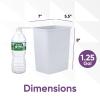 imageSuperio Small 25 Gallon Plastic Trash Can Waste Bin for Under Desk Office Bedroom Bathroom 10 Qt White Smoke2  Smoke