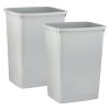 imageSuperio Small 25 Gallon Plastic Trash Can Waste Bin for Under Desk Office Bedroom Bathroom 10 Qt White Smoke2  Smoke