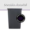 imageSuperio Small 25 Gallon Plastic Trash Can Waste Bin for Under Desk Office Bedroom Bathroom 10 Qt White Smoke4  Grey