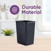 imageSuperio Small 25 Gallon Plastic Trash Can Waste Bin for Under Desk Office Bedroom Bathroom 10 Qt White Smoke4  Grey