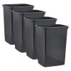 imageSuperio Small 25 Gallon Plastic Trash Can Waste Bin for Under Desk Office Bedroom Bathroom 10 Qt White Smoke4  Grey