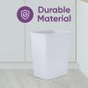 imageSuperio Small 25 Gallon Plastic Trash Can Waste Bin for Under Desk Office Bedroom Bathroom 10 Qt White Smoke4  Smoke