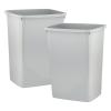 imageSuperio Small 25 Gallon Plastic Trash Can Waste Bin for Under Desk Office Bedroom Bathroom 10 Qt White Smoke4  Smoke