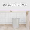 imageSuperio Small 25 Gallon Plastic Trash Can Waste Bin for Under Desk Office Bedroom Bathroom 10 Qt White SmokeSmoke