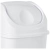 imageSuperio Small 25 Gallon Plastic Trash Can with Swing Top Lid Compact Slim Waste Bin for Under Desk Office Bedroom Bathroom Dorm Room 10 Qt Portable Garbage Can White9 Gallon