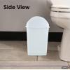 imageSuperio Small 25 Gallon Plastic Trash Can with Swing Top Lid Compact Slim Waste Bin for Under Desk Office Bedroom Bathroom Dorm Room 10 Qt Portable Garbage Can White25 Gallon