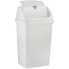 imageSuperio Small 25 Gallon Plastic Trash Can with Swing Top Lid Compact Slim Waste Bin for Under Desk Office Bedroom Bathroom Dorm Room 10 Qt Portable Garbage Can White13 Gallon