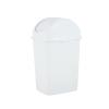 imageSuperio Small 25 Gallon Plastic Trash Can with Swing Top Lid Compact Slim Waste Bin for Under Desk Office Bedroom Bathroom Dorm Room 10 Qt Portable Garbage Can White9 Gallon