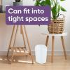 imageSuperio Small 25 Gallon Plastic Trash Can with Swing Top Lid Compact Slim Waste Bin for Under Desk Office Bedroom Bathroom Dorm Room 10 Qt Portable Garbage Can White125 Gallon