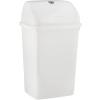 imageSuperio Small 25 Gallon Plastic Trash Can with Swing Top Lid Compact Slim Waste Bin for Under Desk Office Bedroom Bathroom Dorm Room 10 Qt Portable Garbage Can White13 Gallon