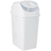 imageSuperio Small 25 Gallon Plastic Trash Can with Swing Top Lid Compact Slim Waste Bin for Under Desk Office Bedroom Bathroom Dorm Room 10 Qt Portable Garbage Can White9 Gallon