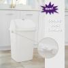 imageSuperio Small 25 Gallon Plastic Trash Can with Swing Top Lid Compact Slim Waste Bin for Under Desk Office Bedroom Bathroom Dorm Room 10 Qt Portable Garbage Can White13 Gallon