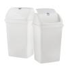 imageSuperio Small 25 Gallon Plastic Trash Can with Swing Top Lid Compact Slim Waste Bin for Under Desk Office Bedroom Bathroom Dorm Room 10 Qt Portable Garbage Can White13 Gallon