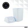 imageSuperio Small 25 Gallon Plastic Trash Can with Swing Top Lid Compact Slim Waste Bin for Under Desk Office Bedroom Bathroom Dorm Room 10 Qt Portable Garbage Can White45 Gallon