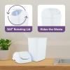 imageSuperio Small 25 Gallon Plastic Trash Can with Swing Top Lid Compact Slim Waste Bin for Under Desk Office Bedroom Bathroom Dorm Room 10 Qt Portable Garbage Can White125 Gallon