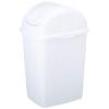 imageSuperio Small 25 Gallon Plastic Trash Can with Swing Top Lid Compact Slim Waste Bin for Under Desk Office Bedroom Bathroom Dorm Room 10 Qt Portable Garbage Can White45 Gallon