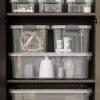 imageSuperio Small Clear Storage Box with Lid 66 Quart Plastic Container Bins for Organizing Stackable Crates BPA Free Non Toxic Odor Free Organizers for Home Office School and Dorm