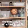 imageSuperio Small Clear Storage Box with Lid 66 Quart Plastic Container Bins for Organizing Stackable Crates BPA Free Non Toxic Odor Free Organizers for Home Office School and Dorm
