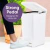 imageSuperio Superio Slim Pedal Trash Can 16 Qt White105 Gallon 2