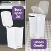 imageSuperio Superio Slim Pedal Trash Can 16 Qt White105 Gallon 2