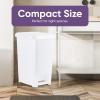 imageSuperio Superio Slim Pedal Trash Can 16 Qt White16 Gallon