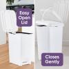 imageSuperio Superio Slim Pedal Trash Can 16 Qt White16 Gallon