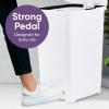 imageSuperio Superio Slim Pedal Trash Can 16 Qt White16 Gallon