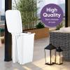 imageSuperio Superio Slim Pedal Trash Can 16 Qt White16 Gallon