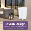 imageSuperio Superio Slim Pedal Trash Can 16 Qt White16 Gallon