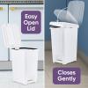imageSuperio Superio Slim Pedal Trash Can 16 Qt White4 Gallon 2