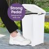 imageSuperio Superio Slim Pedal Trash Can 16 Qt White4 Gallon 2