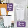 imageSuperio Superio Slim Pedal Trash Can 16 Qt White65 Gallon 2