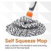 imageSuperio Twist Mop Self Wringing Mop with Scrubber Microfiber Mop for Hardwood Tile Laminate Floors GreyFull Mop