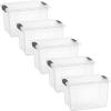 imageSuperio Under Bed Storage Containers with Wheels 3 Pack Flat Clear Storage Bin Stackable Large Storage Latch Box with Lids Store Cloths Bedding Linen For Under The Bed Garage Home875 Quart
