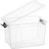 imageSuperio Under Bed Storage Containers with Wheels 3 Pack Flat Clear Storage Bin Stackable Large Storage Latch Box with Lids Store Cloths Bedding Linen For Under The Bed Garage Home875 Quart