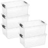 imageSuperio Under Bed Storage Containers with Wheels 3 Pack Flat Clear Storage Bin Stackable Large Storage Latch Box with Lids Store Cloths Bedding Linen For Under The Bed Garage Home21 Qt