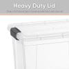 imageSuperio Under Bed Storage Containers with Wheels 3 Pack Flat Clear Storage Bin Stackable Large Storage Latch Box with Lids Store Cloths Bedding Linen For Under The Bed Garage Home25 Qt