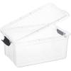 imageSuperio Under Bed Storage Containers with Wheels 3 Pack Flat Clear Storage Bin Stackable Large Storage Latch Box with Lids Store Cloths Bedding Linen For Under The Bed Garage Home20 Quart