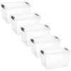 imageSuperio Under Bed Storage Containers with Wheels 3 Pack Flat Clear Storage Bin Stackable Large Storage Latch Box with Lids Store Cloths Bedding Linen For Under The Bed Garage Home1425 Quart
