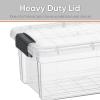 imageSuperio Under Bed Storage Containers with Wheels 3 Pack Flat Clear Storage Bin Stackable Large Storage Latch Box with Lids Store Cloths Bedding Linen For Under The Bed Garage Home35 Quart