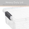 imageSuperio Under Bed Storage Containers with Wheels 3 Pack Flat Clear Storage Bin Stackable Large Storage Latch Box with Lids Store Cloths Bedding Linen For Under The Bed Garage Home16 Quart