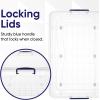 imageSuperio Under Bed Storage Containers with Wheels 3 Pack Flat Clear Storage Bin Stackable Large Storage Latch Box with Lids Store Cloths Bedding Linen For Under The Bed Garage Home60 Qt Wheeled