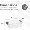 imageSuperio Under Bed Storage Containers with Wheels 3 Pack Flat Clear Storage Bin Stackable Large Storage Latch Box with Lids Store Cloths Bedding Linen For Under The Bed Garage Home127 Quart