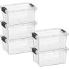 imageSuperio Under Bed Storage Containers with Wheels 3 Pack Flat Clear Storage Bin Stackable Large Storage Latch Box with Lids Store Cloths Bedding Linen For Under The Bed Garage Home185 Qt