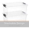 imageSuperio Under Bed Storage Containers with Wheels 3 Pack Flat Clear Storage Bin Stackable Large Storage Latch Box with Lids Store Cloths Bedding Linen For Under The Bed Garage Home44 Quart