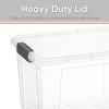 imageSuperio Under Bed Storage Containers with Wheels 3 Pack Flat Clear Storage Bin Stackable Large Storage Latch Box with Lids Store Cloths Bedding Linen For Under The Bed Garage Home1425 Quart