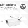 imageSuperio Under Bed Storage Containers with Wheels 3 Pack Flat Clear Storage Bin Stackable Large Storage Latch Box with Lids Store Cloths Bedding Linen For Under The Bed Garage HomeXSmall